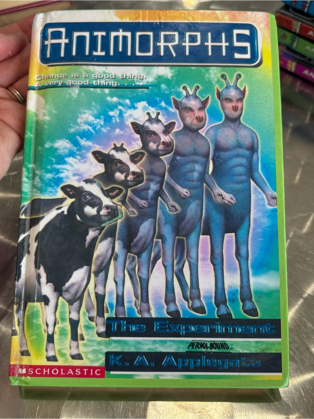 Animorphs Hardcover Book #28 The Experiment By K.A. Applegate Scholastic Y2K cow
